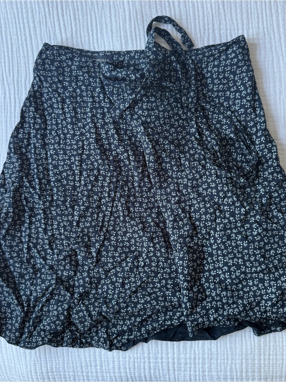 Brandy Melville blue floral wrap mini skirt